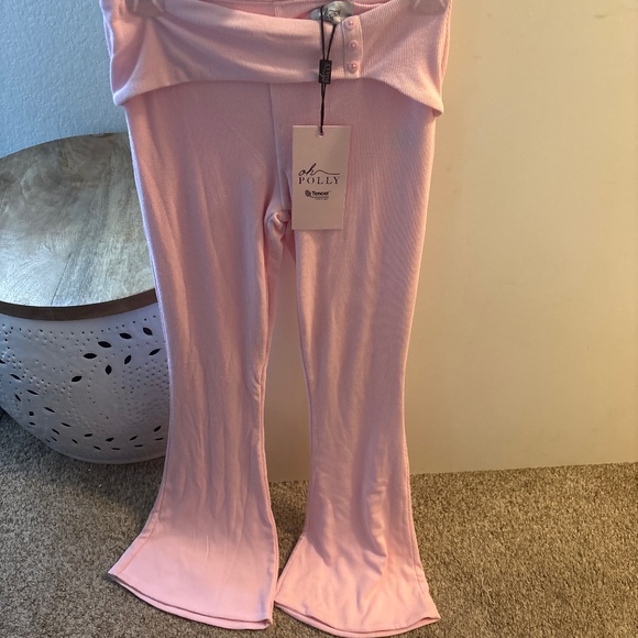 Oh Polly pink fold over pants new with tags small - Picture 1 of 4